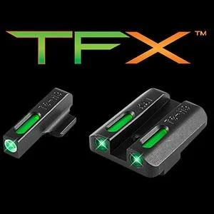 Truglo TFX Tritium/Fiber-Optic Day/Night Sights Fits KAHR Arms K MK P PM T &TP Models with New Dovetail (Post 2004) White