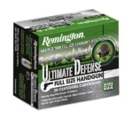 Remington Arms Co. Inc. Remington Ultimate Defense Full Sized Handgun Ammunition .45 ACP 185 gr. BJHP 1015 fps 20/ct