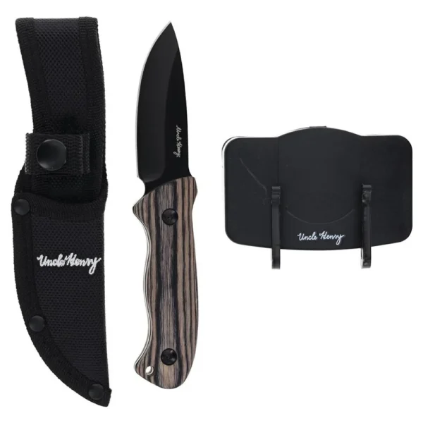 Battenfeld Knives Uncle Henry Fixed Blade Knife 3" Drop Point Blade Pakkawood with Headlamp