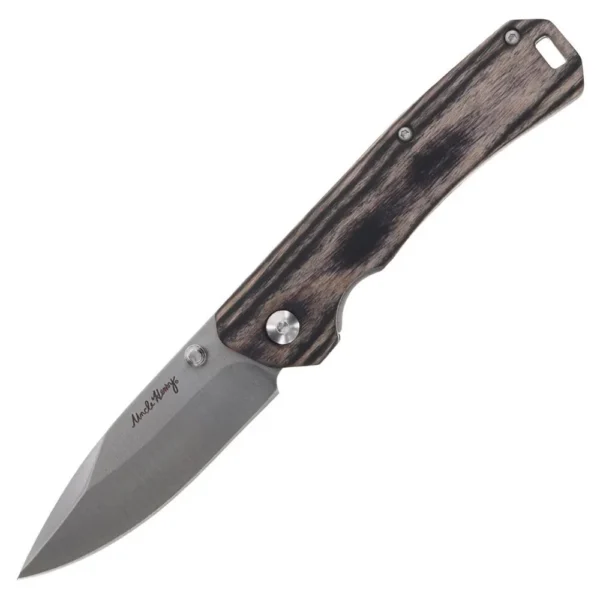 Battenfeld Knives Uncle Henry Folding Knife 3" Drop Point Blade Brown Pakka Wood
