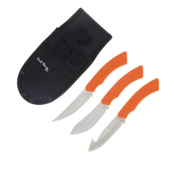 Battenfeld Knives Uncle Henry Hunter Knife Combo 3-2/5" Blades Orange 3/ct