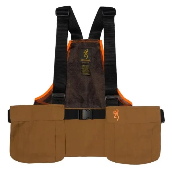 Browning Clothing Browning Upland Strap Vest Tan/Blaze ONESIZE Fits Most