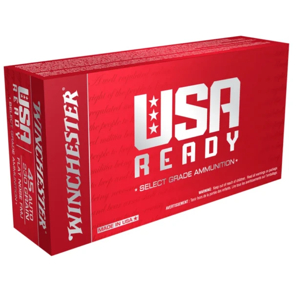 Winchester Ammunition Winchester USA Ready Handgun Ammunition .45 Auto 230 gr. FMJ-FN 880 fps 50/ct