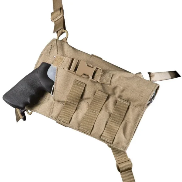 Viking Tactics Inc. Viking Tactics Big Rig Chest Holster for Revolvers Coyote Tan