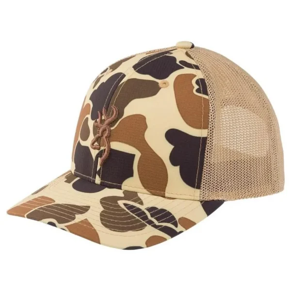 Browning Clothing Browning Cupped Up Mesh Cap Vintage Tan Camo