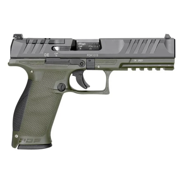 Walther PDP Full Size Optic Ready 5in Two-Tone Green .9MM PISTOL