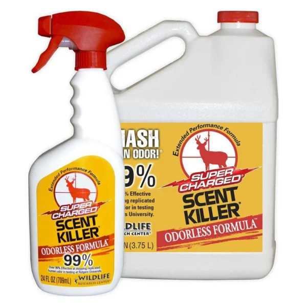 Wildlife Research Center Wildlife Scent Killer Super Charged Gallon and 24 oz Spray Bottle Combo