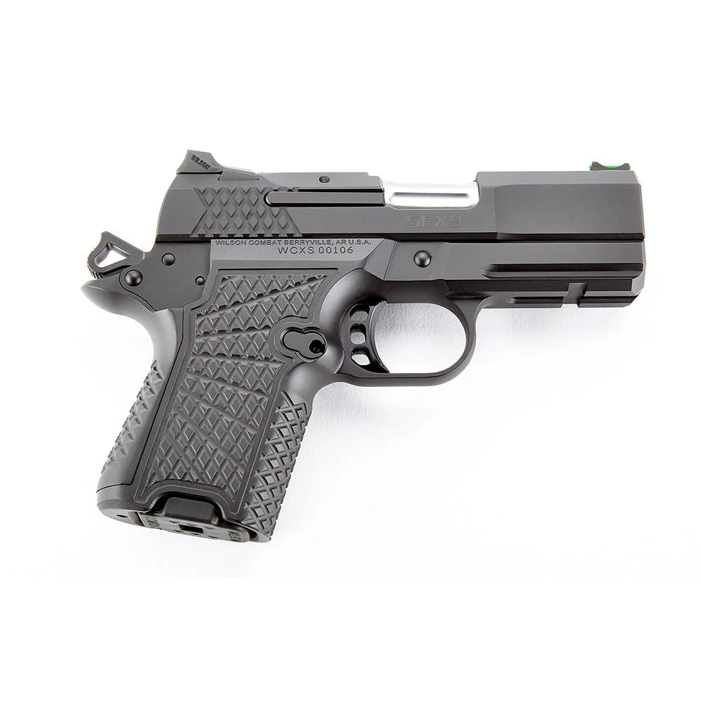 wilson-combat-sfx9-sub-compact-9mm-pistol-primary Wilson Combat SFX9 Double-Stack Sub-Compact Handgun 9mm Luger 10rd Magazines (2) 3.25" Barrel Black Lightrail Frame