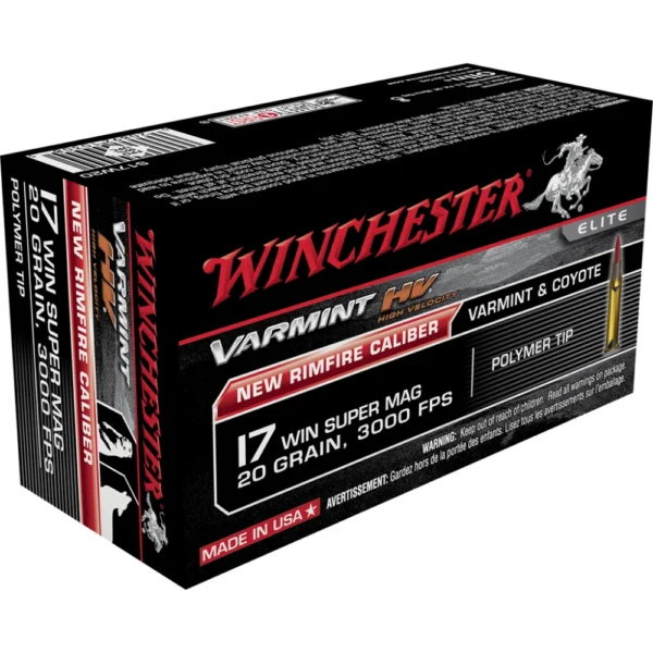 Winchester Ammunition WIN VARMINT HV 17WSM 20GR PT 50/500