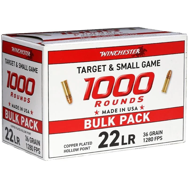 winchester-22lr-36gr-php-target-small-game-ammo-primary Winchester Ammunition Winchester Target & Small Game Rimfire Ammunition .22 LR 36gr PHP 1280 fps 1000/ct