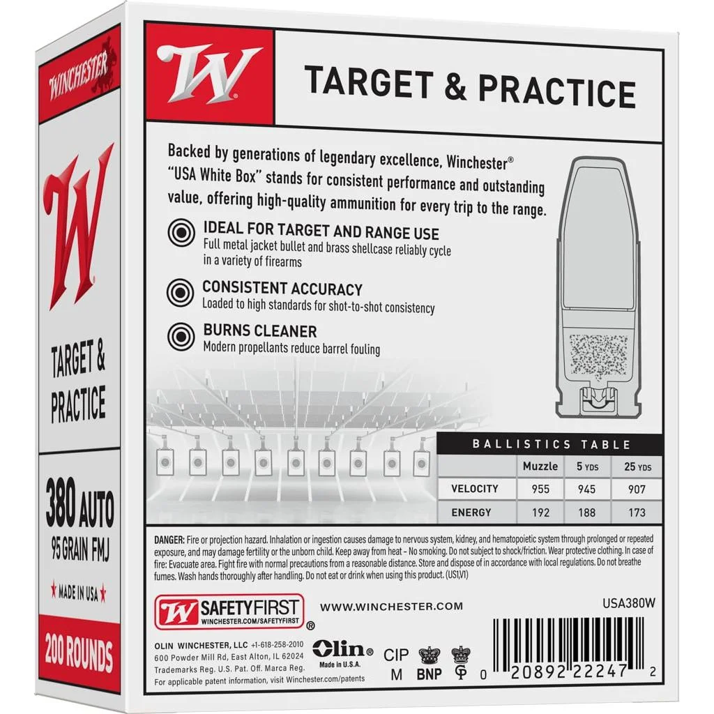 winchester-380-acp-95-gr-fmj-ammo-200-rounds-primary Winchester Ammunition Winchester Government Handgun Ammunition .380 ACP 95 gr. FMJ 955 fps 200/ct