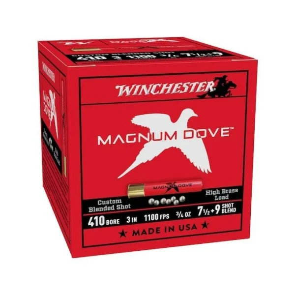 Winchester Ammunition Winchester Magnum Dove Shotshell 410ga 3" 3/4oz 1100 fps #7.5&9 25/ct
