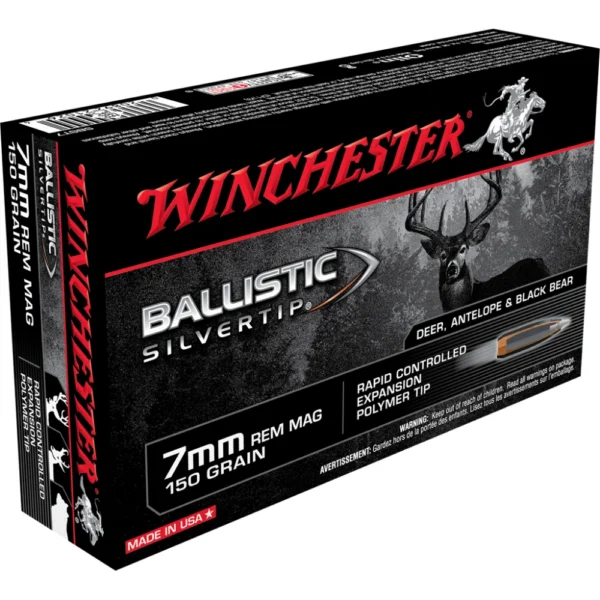 Winchester Ammunition Winchester Ballistic Silvertip Rifle Ammunition 7mm Rem Mag 150 gr. PT 3100 fps 20/ct