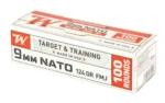 Winchester Ammunition WIN USA 9MM NATO 124GR FMJ 100/1000 - alternate view 3
