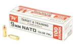 Winchester Ammunition WIN USA 9MM NATO 124GR FMJ 100/1000