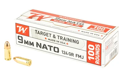 Winchester Ammunition WIN USA 9MM NATO 124GR FMJ 100/1000