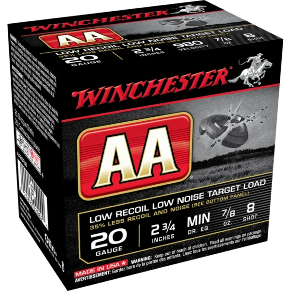 Winchester Ammunition Winchester AA Target 20 ga 2 3/4" 1-1/2 dr 7/8 oz #8 980 fps - 25/ct