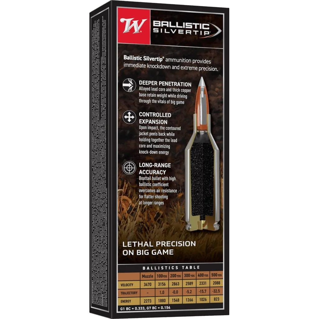 winchester-ballistic-silvertip-25-wssm-85-grain-rifle-ammo-primary Winchester Ammunition Winchester Ballistic SilverTip Rifle Ammunition .25 WSSM 85 gr. PT 3470 fps 20/ct