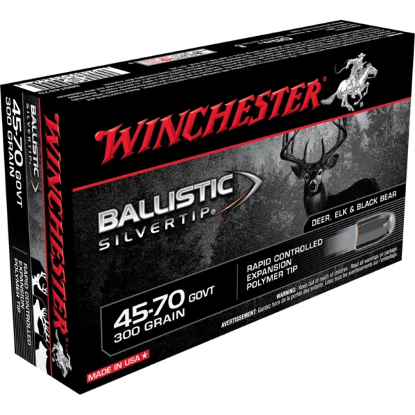 Winchester Ammunition Winchester Ballistic Silvertip Rifle Ammunition .45-70 Gov 300 gr. PT 1880 fps 20/ct