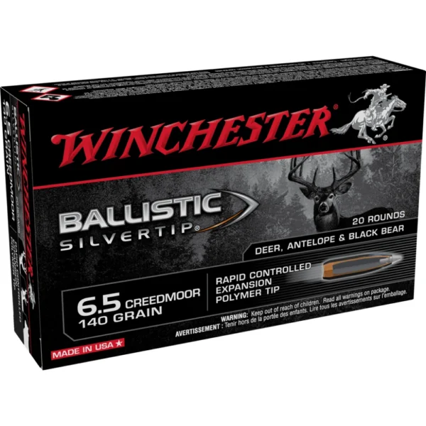 Winchester Ammunition Winchester Ballistic Silvertip Rifle Ammunition 6.5 Creedmoor 140 gr. PT 2700 fps 20/ct