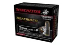 Winchester Ammunition Winchester Defender Bonded Handgun Ammunition 9mm Luger (+P) 147 gr. JHP 1030 fps 20/ct - alternate