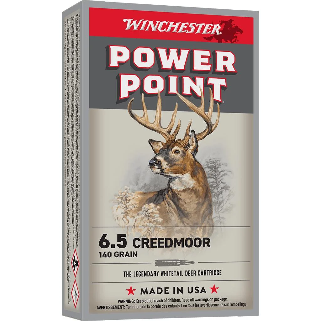 winchester-power-point-6-5-creedmoor-140gr-psp-primary Winchester Ammunition Winchester Power Point Rifle Ammunition 6.5 Creedmoor 140gr PSP 2730 fps 20/ct