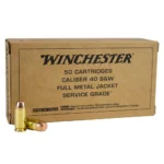 Winchester Ammunition Winchester Service Grade 40 S&W 165 gr. FMJ-FN 1060 fps 50/ct