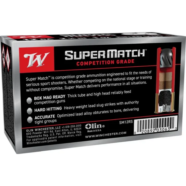 Winchester Ammunition Winchester Super Match Shotshells 12ga 2-3/4" 1oz 1300fps Slug 10/ct