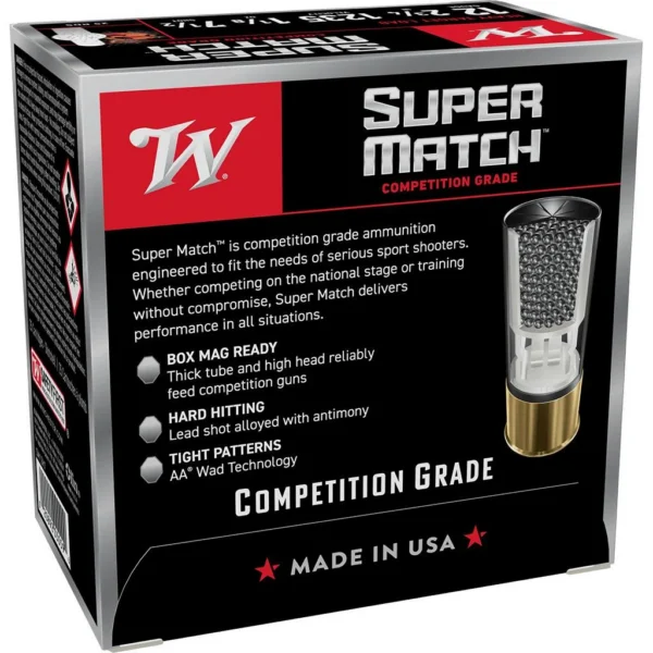 Winchester Ammunition Winchester Super Match Shotshells 12ga 2�" 1-1/8oz 1235 fps #7.5 25/ct