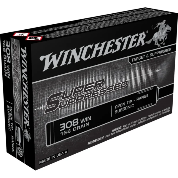 Winchester Ammunition Winchester Super Suppressed Rifle Ammunition .308 Win 180 gr OTR 1060 fps 20/ct