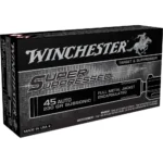 Winchester Ammunition Winchester Super Suppressed Handgun Ammunition .45 ACP 230 gr. FMJE 850 fps 50/ct