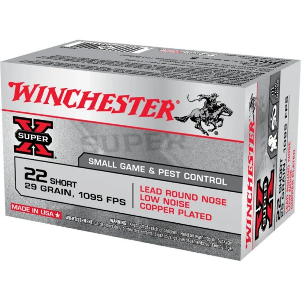 Winchester Ammunition Winchester Super-X Rimfire Ammunition .22 Short 29 gr. PS 1095 fps 50/ct