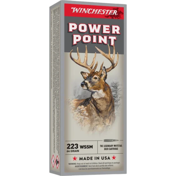 Winchester Ammunition Winchester Super-X Rifle Ammunition .223 WSSM 64 gr. PSP 3600 fps 20/ct