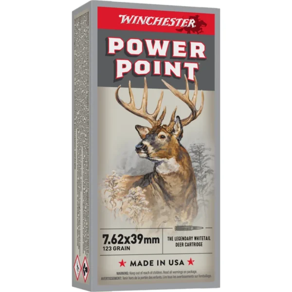 Winchester Ammunition Winchester Super-X Rifle Ammunition 7.62x39mm 123 gr. SP 2365 fps 20/ct
