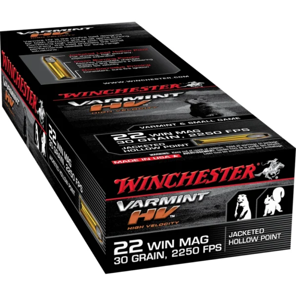 Winchester Ammunition Winchester Supreme Rimfire Ammunition .22 WMR 30 gr. JHP 2250 fps 50/ct