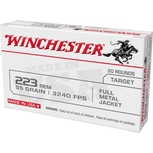 Winchester Ammunition Winchester Target Rifle Ammunition .223 Rem 55 gr. FMJ 3240 fps 20/ct