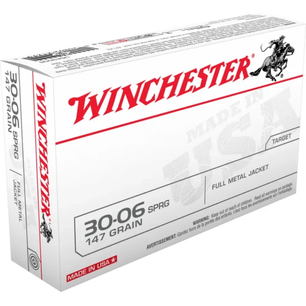 Winchester Ammunition Winchester USA Rifle Ammunition .30-06 Sprg 147 gr. FMJ 3020 fps 20/ct