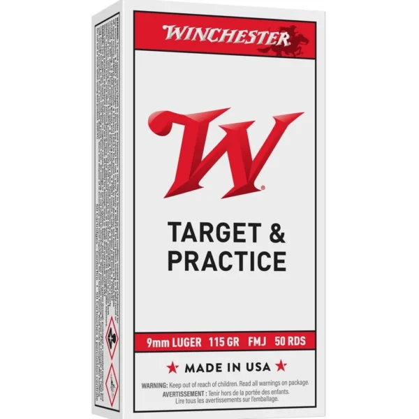 Winchester Ammunition WIN USA 9MM 115GR FMJ 50/500