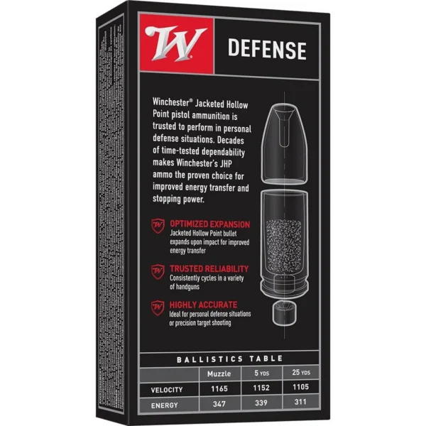 Winchester Ammunition Winchester USA Handgun Ammunition 9mm Luger 115 gr. JHP 1165 fps 50/ct