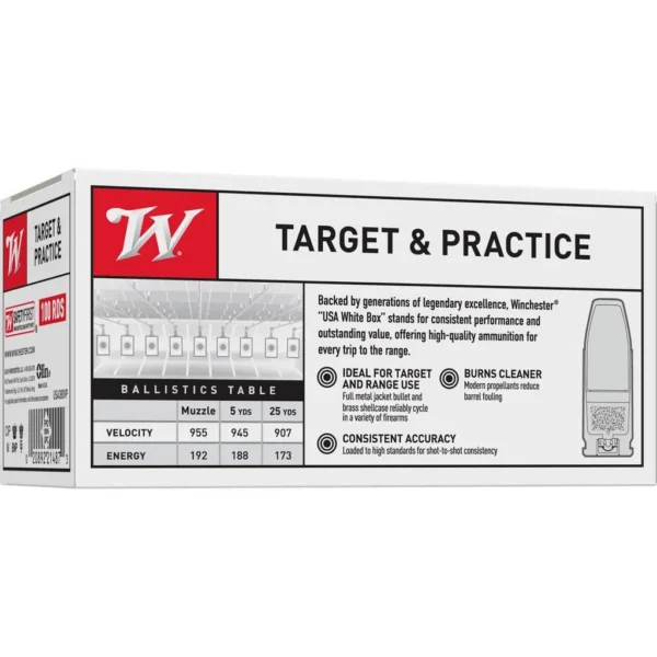 Winchester Ammunition Winchester USA Handgun Ammunition .380 ACP 95 gr. FMJ 945 fps 100/ct