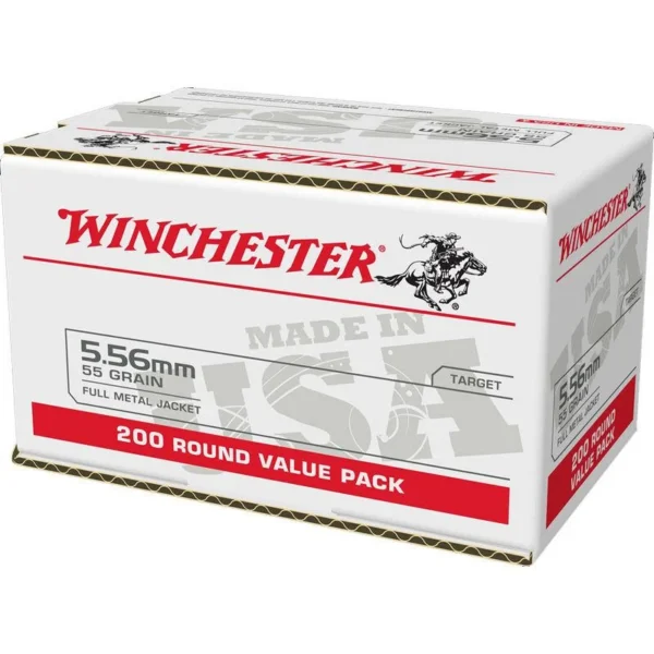 Winchester Ammunition Winchester USA Lake City M193 Rifle Ammunition 5.56X45 NATO 55 gr. FMJ 3240 fps 200/ct