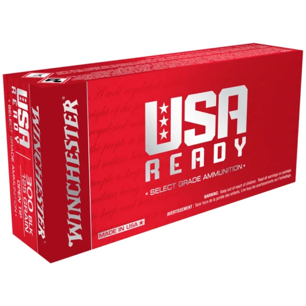 Winchester Ammunition Winchester USA Ready Rifle Ammunition .300 Blackout 125 gr. OTM 2185 fps 20/ct