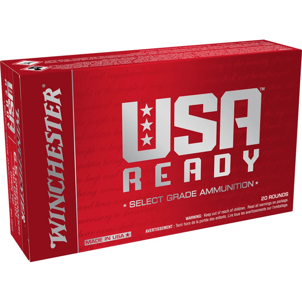 winchester-usa-ready-6-5-creedmoor-140gr-fmj-rifle-ammo-primary Winchester Ammunition Winchester USA Ready Rifle Ammunition 6.5 Creedmoor 140gr FMJ 2700 fps 20/ct
