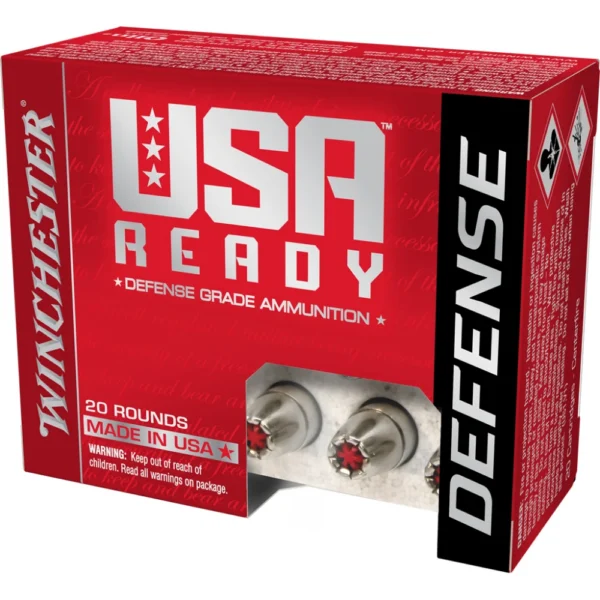 Winchester Ammunition Winchester USA Ready Handgun Ammunition 9mm Luger +P 124 gr. PT 1200 fps 20/ct