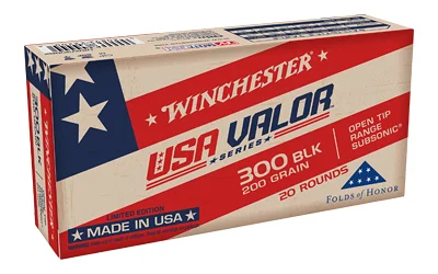Winchester Ammunition WIN USA VALOR 300 BLK 200GR 20/200