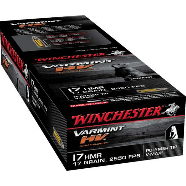 Winchester Ammunition Winchester Varmint HV Rimfire Ammunition .17 HMR 17 gr. PT 2550 fps 50/ct