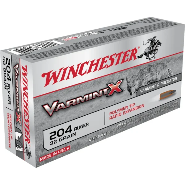 Winchester Ammunition Winchester Varmint X Rifle Ammunition .204 Ruger 32 gr. PT 4000 fps 20/ct