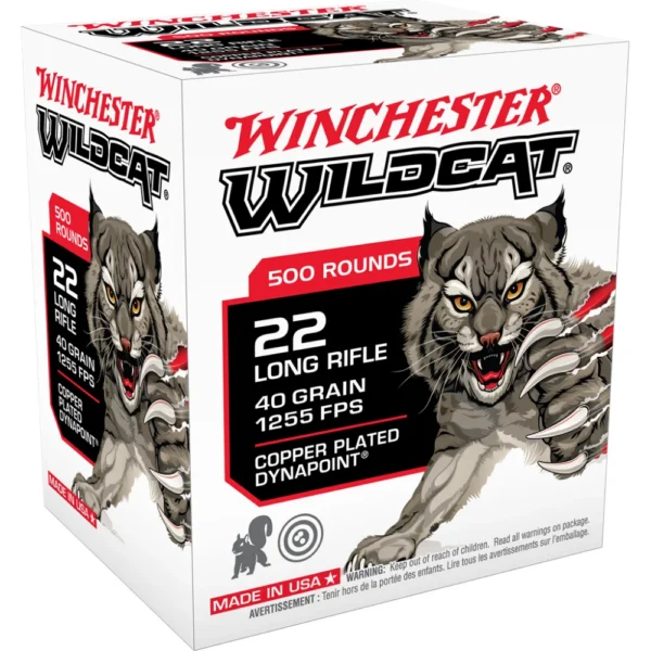 Winchester Ammunition Winchester Wildcat Rimfire Ammunition .22LR 40 gr. CPHP 1255 fps 500/ct