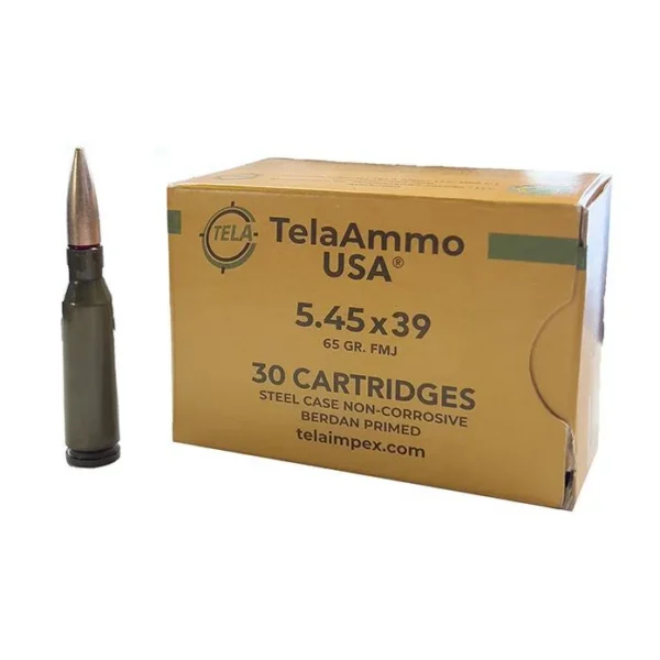Wolf Performance Ammunition Wolf TelaAmmo Rifle Ammunition 5.45x39 65gr FMJ 2959 fps 30/ct