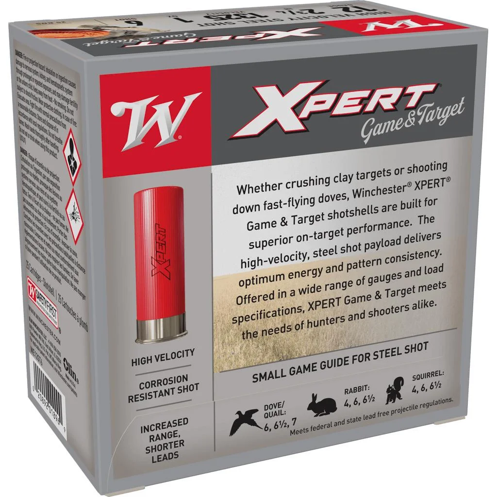 xpert-steel-shotshells-12-ga-primary Winchester Ammunition WIN XPERT TRGT 12GA 2.75" #6 25/250